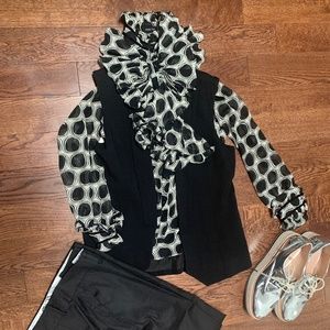 Fun Polka Dot Pink Tartan Blouse